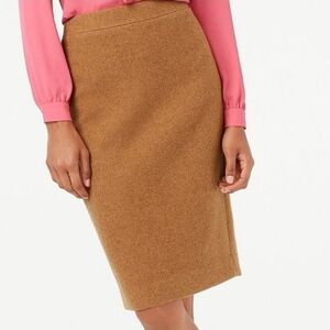 J. Crew Wool Blend Pencil Skirt 14 Camel Color